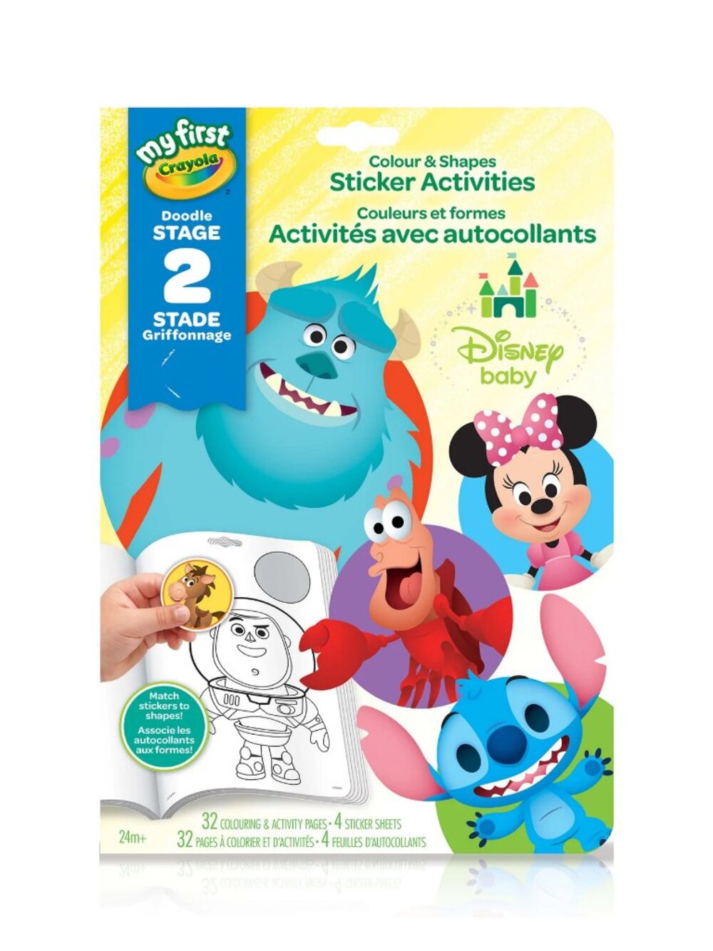 Crayola My 1st Disney Baby Colour & Shapes Sticker Activity Book New Add-On Item